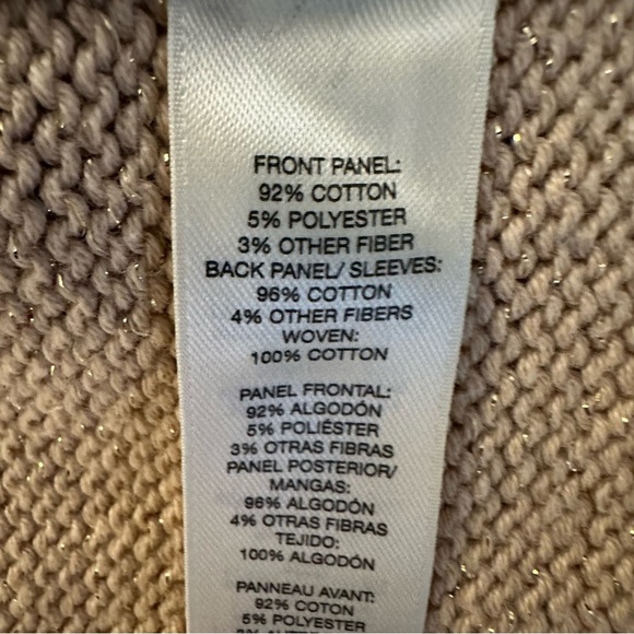 Chico’s Embellished Shine Evelyn open front cardigan in blush Large - Picture 12 of 14